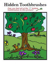 Hidden Toothbrushes Activity Sheet - Pediatric Dentist in Boynton Beach, FL